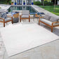 NAPLES Chalon Cream 6'6" x 9'6" Area Rug – Elegant Indoor/Outdoor Cream Rug for Living & Dining Spaces