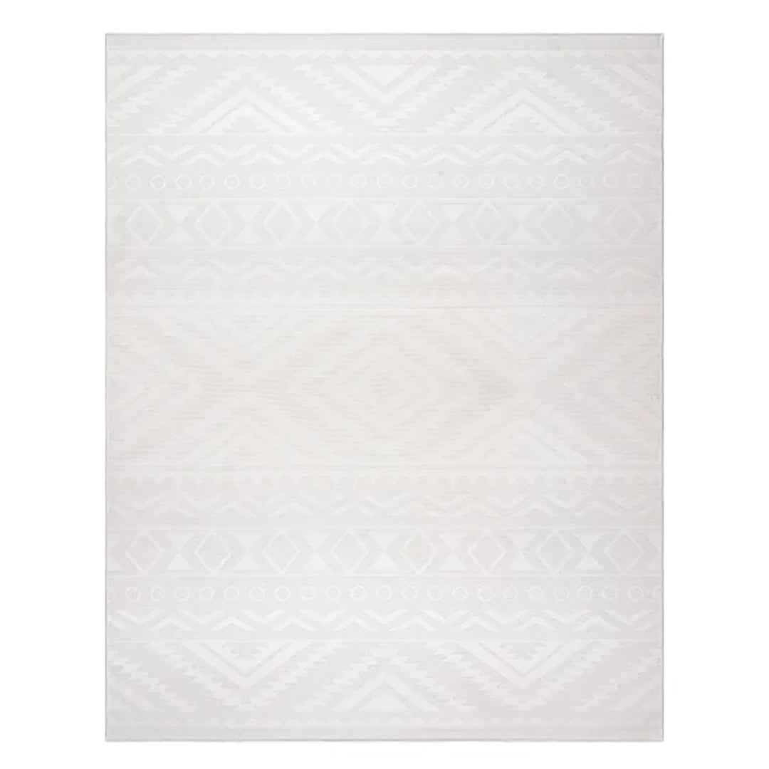 NAPLES Chalon Cream 6'6" x 9'6" Area Rug – Elegant Indoor/Outdoor Cream Rug for Living & Dining Spaces