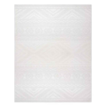 NAPLES Chalon Cream 6'6" x 9'6" Area Rug – Elegant Indoor/Outdoor Cream Rug for Living & Dining Spaces