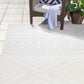 NAPLES Chalon Cream 6'6" x 9'6" Area Rug – Elegant Indoor/Outdoor Cream Rug for Living & Dining Spaces