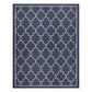 NAPLES Tremont Navy 7'10" x 10' Area Rug – Elegant Navy Blue Indoor/Outdoor Rug for Living & Dining Space