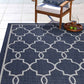 NAPLES Tremont Navy 7'10" x 10' Area Rug – Elegant Navy Blue Indoor/Outdoor Rug for Living & Dining Space