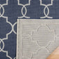NAPLES Tremont Navy 7'10" x 10' Area Rug – Elegant Navy Blue Indoor/Outdoor Rug for Living & Dining Space