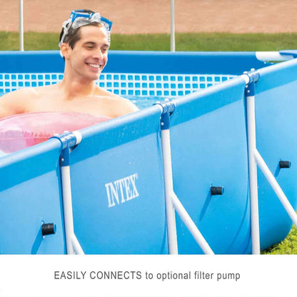 Intex Rectangular Frame Above Ground Swimming Pool – Easy Setup Family Pool