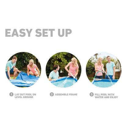Intex Rectangular Frame Above Ground Swimming Pool – Easy Setup Family Pool