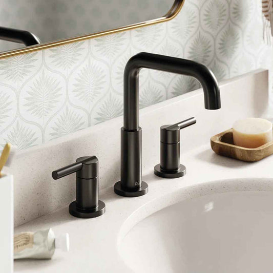 Nicoli Widespread Bathroom Faucet – 3-Hole, 2-Handle Sink Faucet for Modern Bathrooms