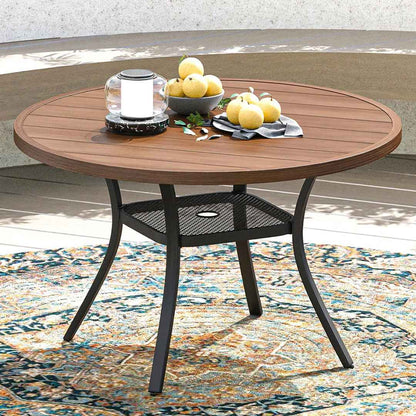 Nyoka 47.2" x 47.2" Outdoor Dining Table for 6 – Stylish & Durable Patio Table