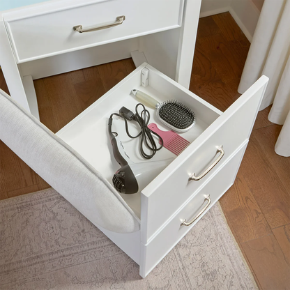 Woodstock, Ontario, appliances, furniture, home decor Odessa Lift-Top Makeup Vanity Table – Modern Dressing Table with Mirror, Hidden Storage & Soft-Close Drawers - Nadeems Home