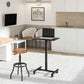 airLIFT® Pneumatic Mobile Desk Cart – Adjustable Rolling Sit-Stand Desk