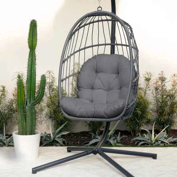Outdoor Seat & Back Cushion for Egg Chair – Comfortable Weather-Resistant Patio Cushion