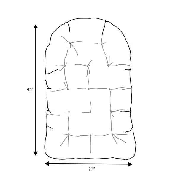 Outdoor Seat & Back Cushion for Egg Chair – Comfortable Weather-Resistant Patio Cushion