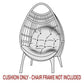 Outdoor Seat & Back Cushion for Egg Chair – Comfortable Weather-Resistant Patio Cushion