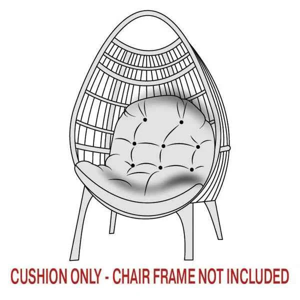 Outdoor Seat & Back Cushion for Egg Chair – Comfortable Weather-Resistant Patio Cushion