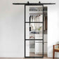 Paneled Glass Barn Door with Sliding Hardware Kit – Modern Interior Sliding Door Solutio