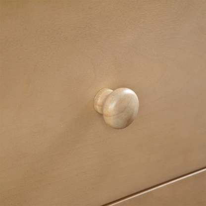 Riley Grace Nightstand – Rubberwood & Birch Construction with Soft-Close Drawer & Open Shelf