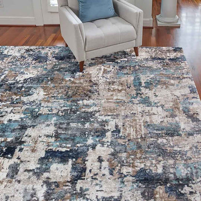Roma Teagan Blue 6'6" x 9'6" Area Rug – Elegant Patterned Rug for Living Room, Bedroom & More