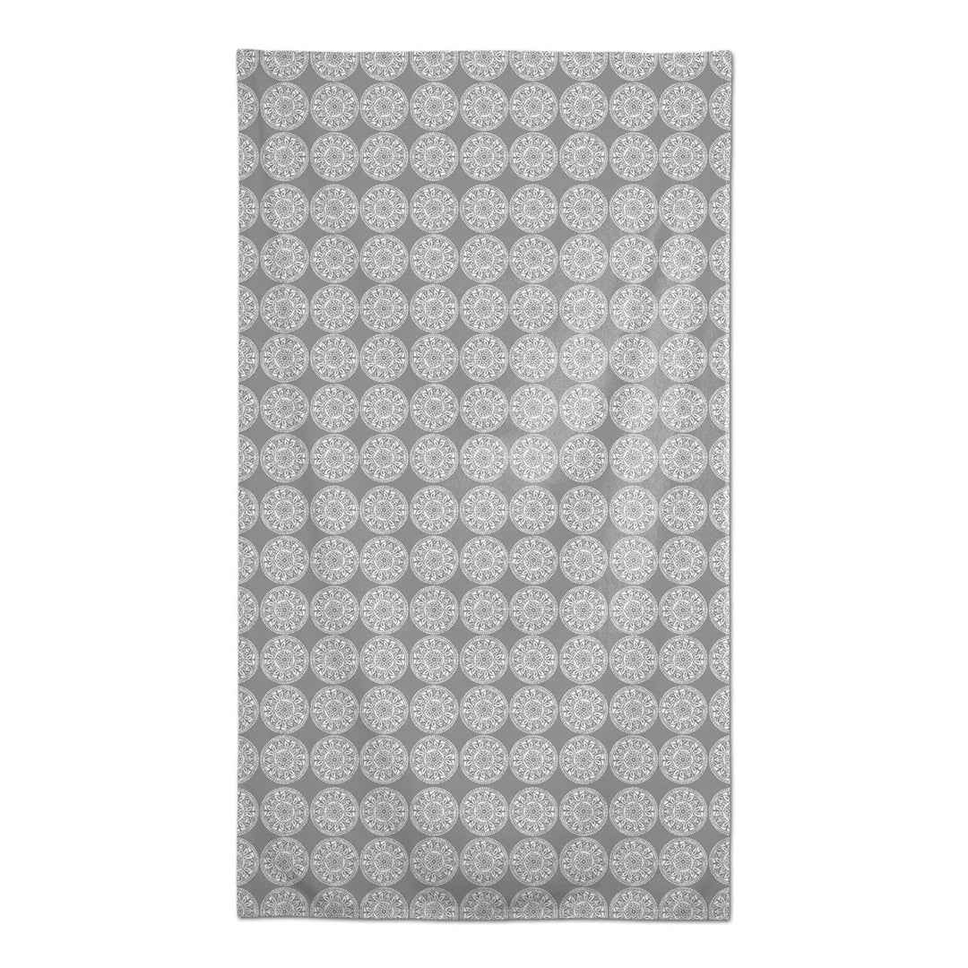 Small Grey Medallions Tablecloth – Elegant Pattern, Durable & Easy-Care Fabric
