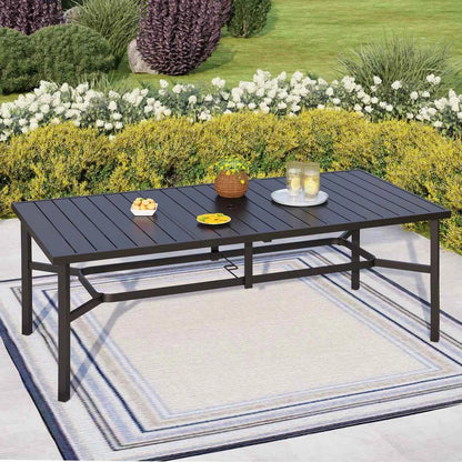 Alvardo Steel Dining Table – Sleek, Durable & Modern Centerpiece