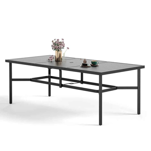 Alvardo Steel Dining Table – Sleek, Durable & Modern Centerpiece
