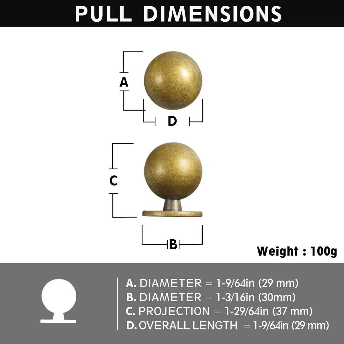 Round Knob Multipack (Set of 12) – Durable & Stylish Cabinet Hardware