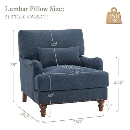 Upholstered Armless Chair Middle Seat – Modular Sofa Sectional Seating Module
