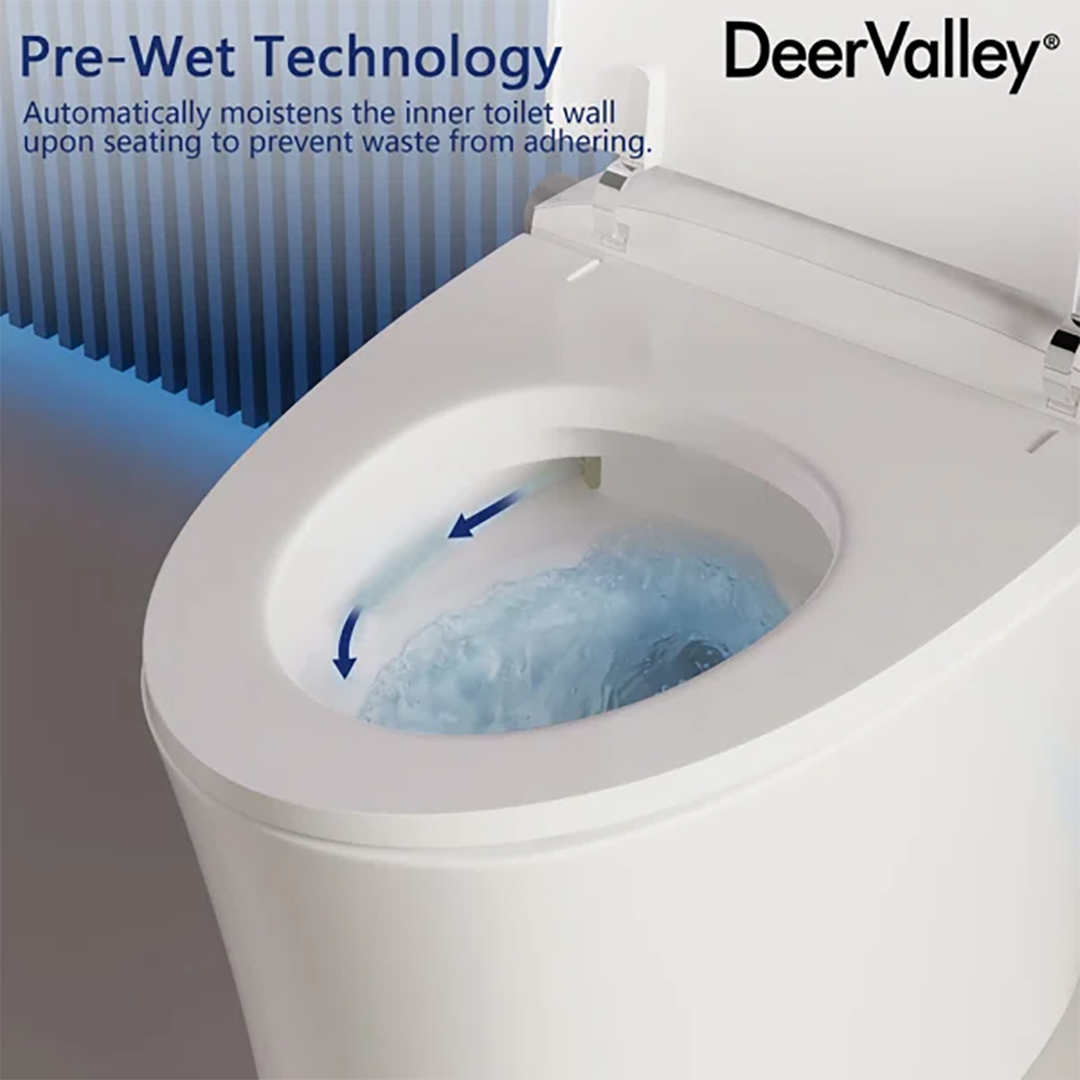 Smart Toilet with Heated Seat, Auto Flush & Bidet – Tankless Elongated Design with Remote Control