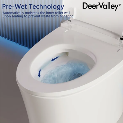 Smart Toilet with Heated Seat, Auto Flush & Bidet – Tankless Elongated Design with Remote Control