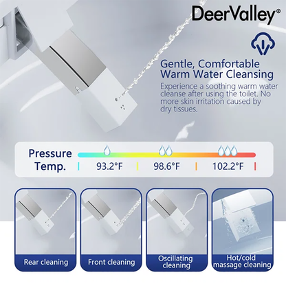Smart Toilet with Heated Seat, Auto Flush & Bidet – Tankless Elongated Design with Remote Control
