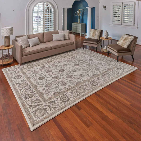 Timeless Alden Ivory 6' x 9' Area Rug – Elegant Neutral Floor Rug for Living Room & Bedroom