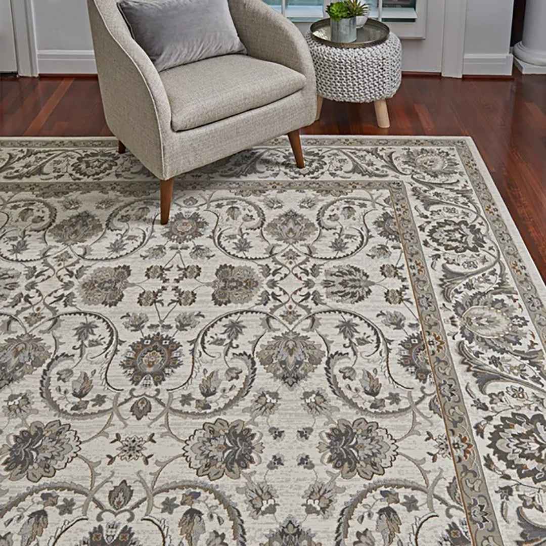 Timeless Alden Ivory 6' x 9' Area Rug – Elegant Neutral Floor Rug for Living Room & Bedroom