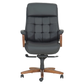 Tuscany Top Grain Leather High-Back Executive Office Chair – Ergonomic Desk Chair with Adjustable Features and Solid Wood Accents - Nadeems Home