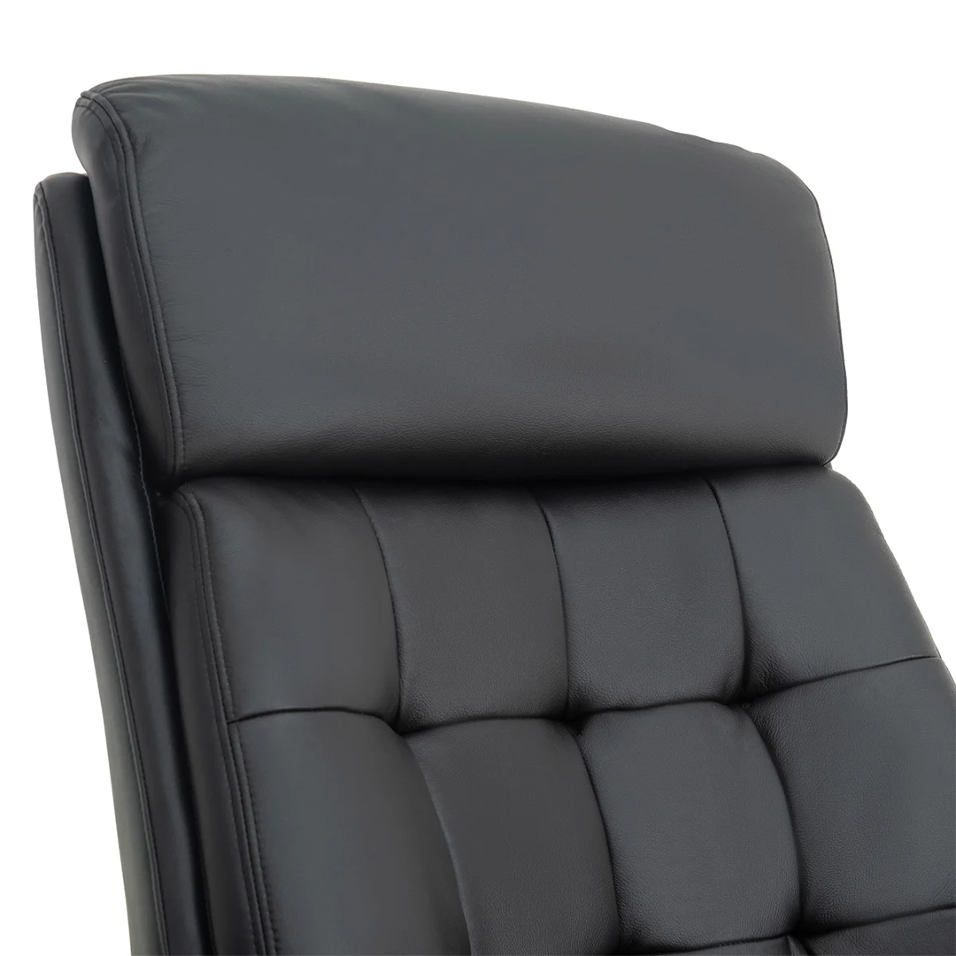 Tuscany Top Grain Leather High-Back Executive Office Chair – Ergonomic Desk Chair with Adjustable Features and Solid Wood Accents - Nadeems Home