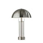Troy Table Lamp – Brushed Steel & Clear Glass Modern Accent Lighting