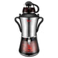 Ttak Houseware Electric Stainless Steel Samovar – Fireplace Design, Overheat Protection, LED Display & Glass Pot (1L)