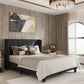 Upholstered Bed with Square Tufting and Wingback – Elegant & Comfortable Bedroom centerpiece