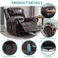 Pacanow 40" Wide Manual Swivel Recliner with Built-In Massager – Comfort & Relaxation in One