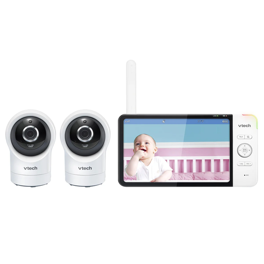 VTech RM7764-2HD 2‑Camera Wi‑Fi Baby Monitor – 7″ HD Display, 360° Pan‑Tilt, 1080p, Night Light & Two‑Way Audio
