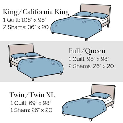 Vilano Springs® Oversized Lightweight Quilt Set with Matching Shams – Hotel-Quality Comfort