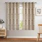 Vintage Damask Elegant Medallion Patterned Room Darkening Curtains Taupe on Greige (Set of 2)