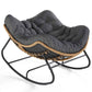 Weixel Oversized PE Wicker Outdoor Rocker Chair with Cushion – Comfortable & Stylish Patio Seating