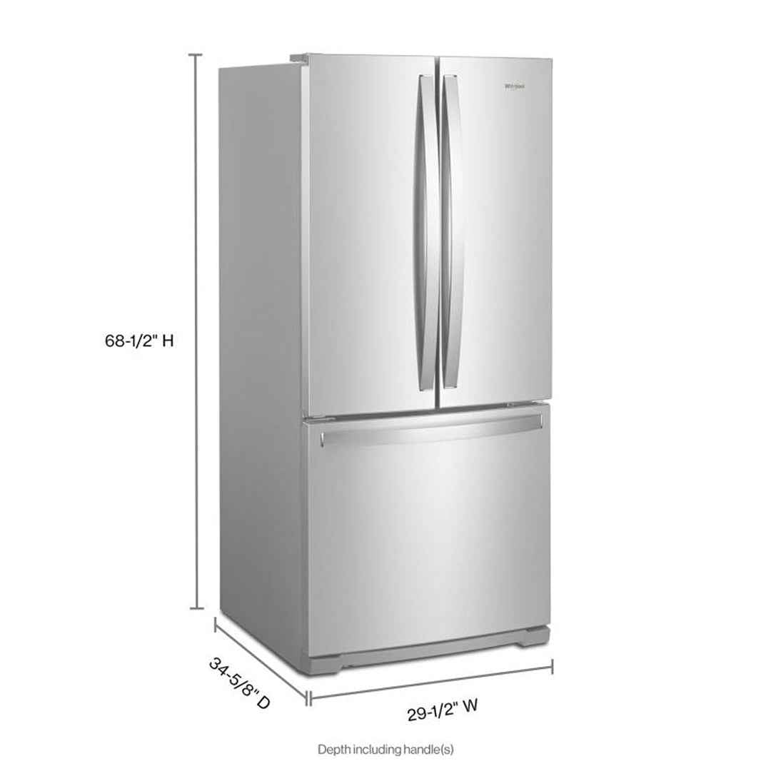 Whirlpool WRF560SFHZ 30″ French-Door Refrigerator – 20 cu ft Fingerprint‑Resistant, FreshFlow™, Spill‑Proof Shelves