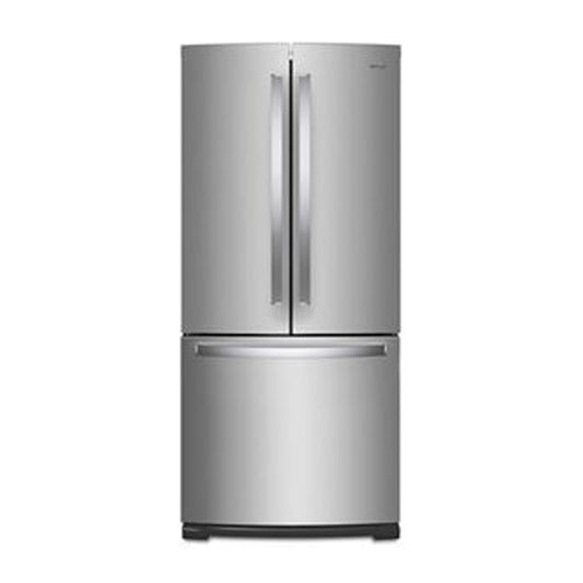 Whirlpool WRF560SFHZ 30″ French-Door Refrigerator – 20 cu ft Fingerprint‑Resistant, FreshFlow™, Spill‑Proof Shelves
