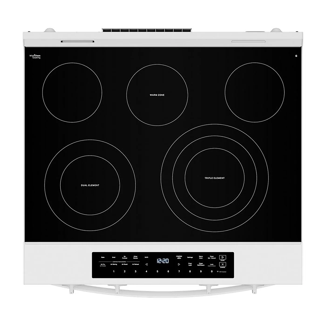 Whirlpool (Maytag) YWSES7530RW 5.3 Cu. Ft. Smart Slide‑In Electric Range – Air Fry, True Convection & WipeClean™ Cooktop
