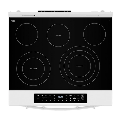 Whirlpool (Maytag) YWSES7530RW 5.3 Cu. Ft. Smart Slide‑In Electric Range – Air Fry, True Convection & WipeClean™ Cooktop