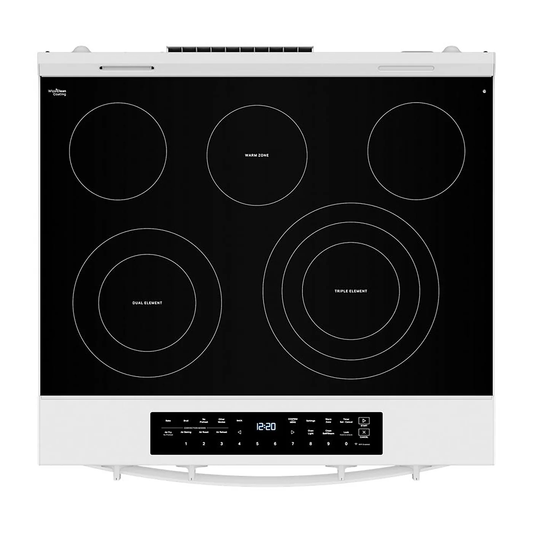 Whirlpool (Maytag) YWSES7530RW 5.3 Cu. Ft. Smart Slide‑In Electric Range – Air Fry, True Convection & WipeClean™ Cooktop