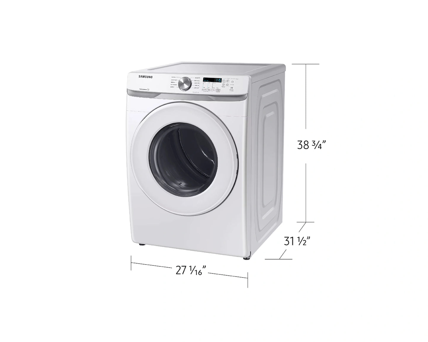 Samsung 7.5 Cu. Ft. Electric Dryer – White DVE45T6005W