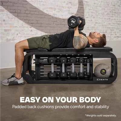 Centr Fusion Bench – Modern Upholstered Accent Bench with Storage