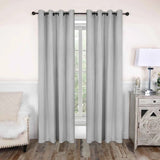 Millendon Solid Modern Polyester Grommet/Rod Pocket Room Darkening Curtain Pair (Set of 2)