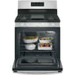 GE 30-Inch Stainless Steel Gas Range with Broil Drawer – Freestanding Oven & Cooktop