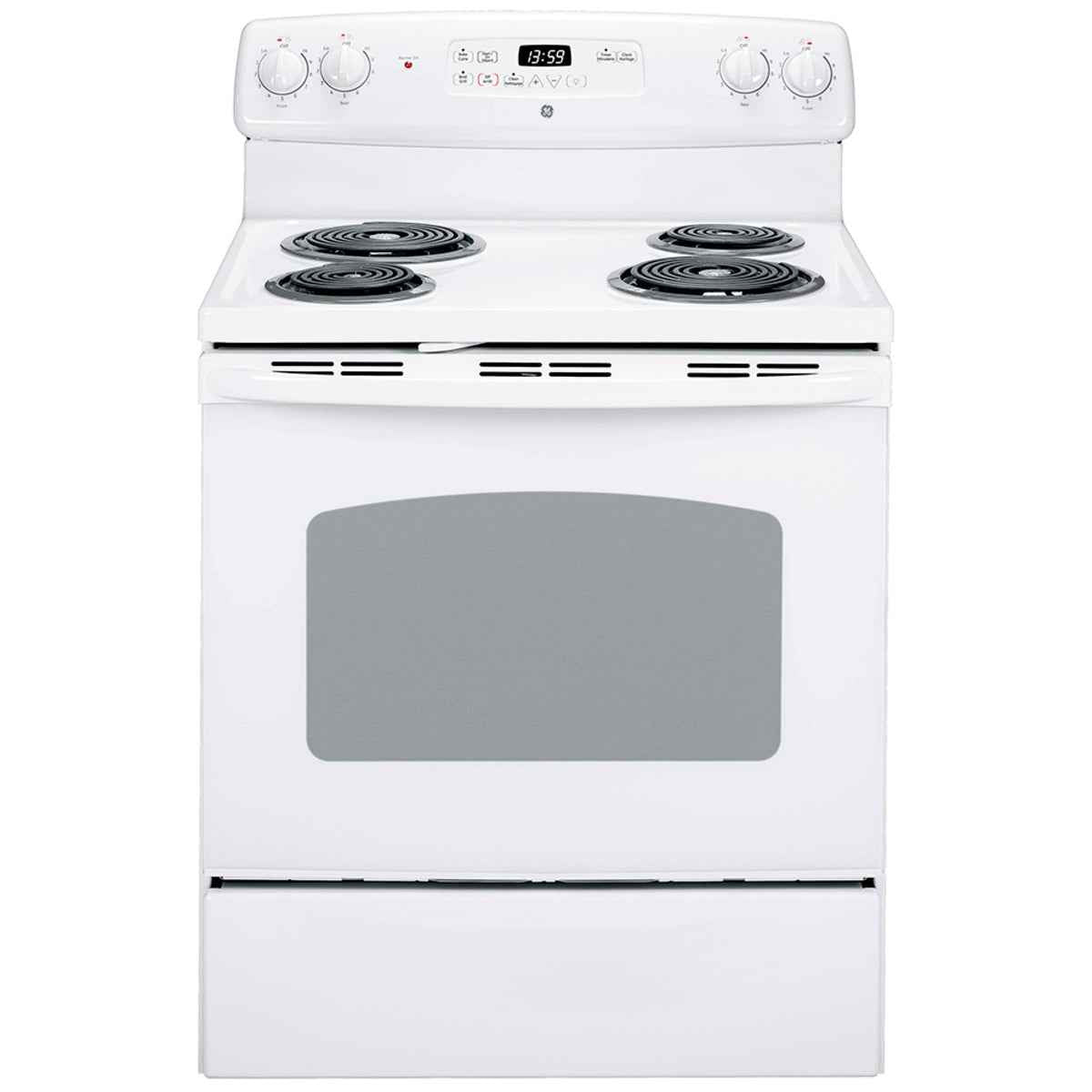 GE 30-Inch Electric Freestanding Range with Storage Drawer – White